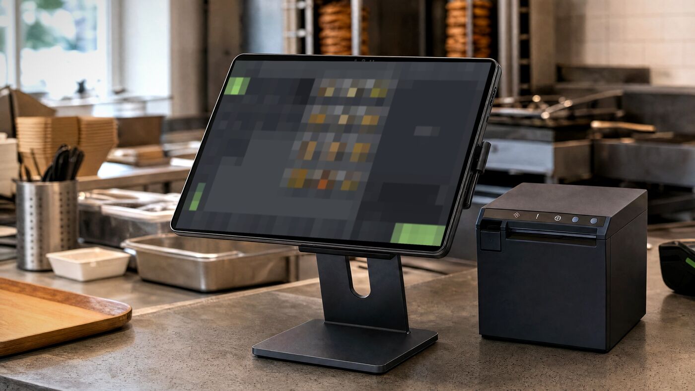 Confirma PAY terminal on a restaurant counter