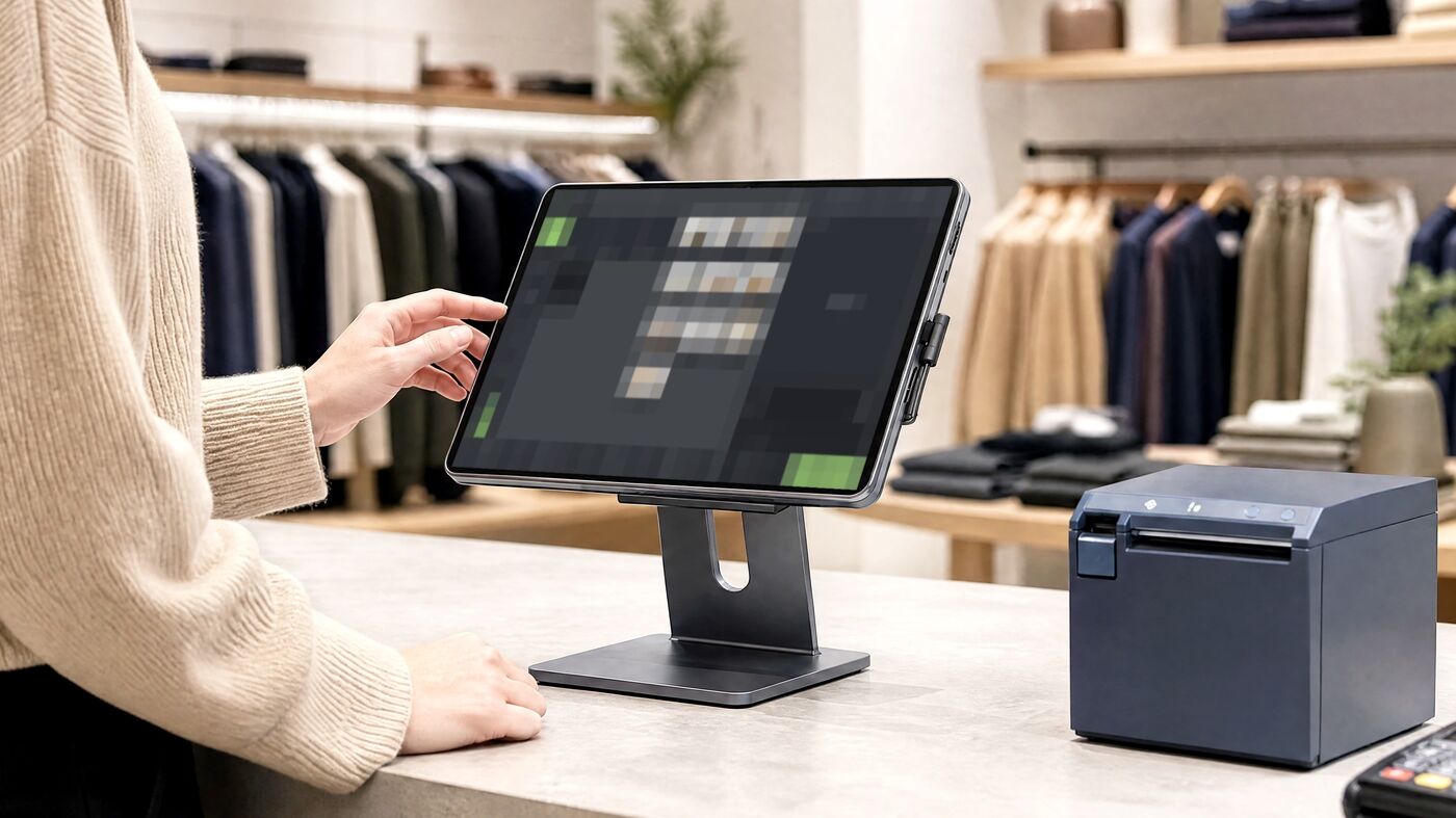 Confirma PAY terminal in a clothing store